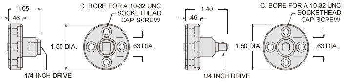 Specifications for socket wrench adapter
