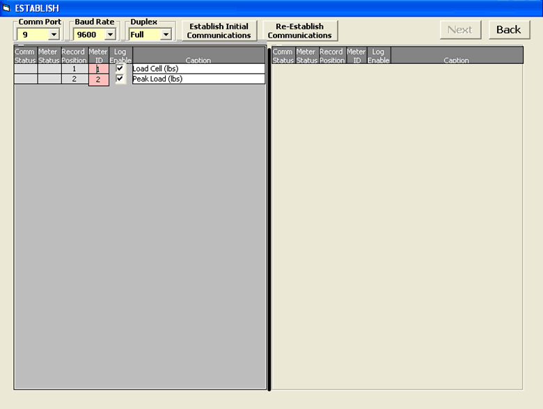 Data logging Software DPM-3 Meters - Screen 5