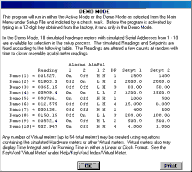 Typical Datalogging Help Screen