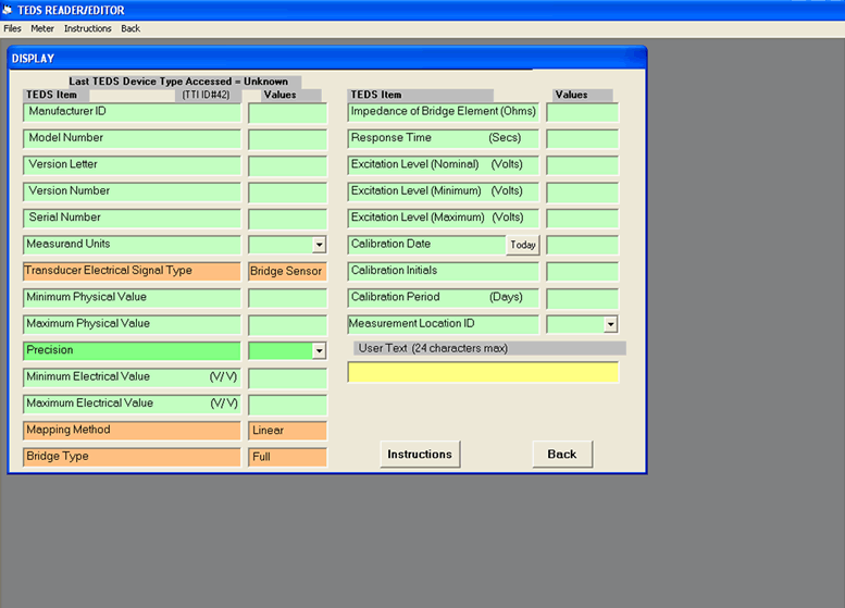 DPM-3-TRES TEDS Reader Editor Software - Screen 5